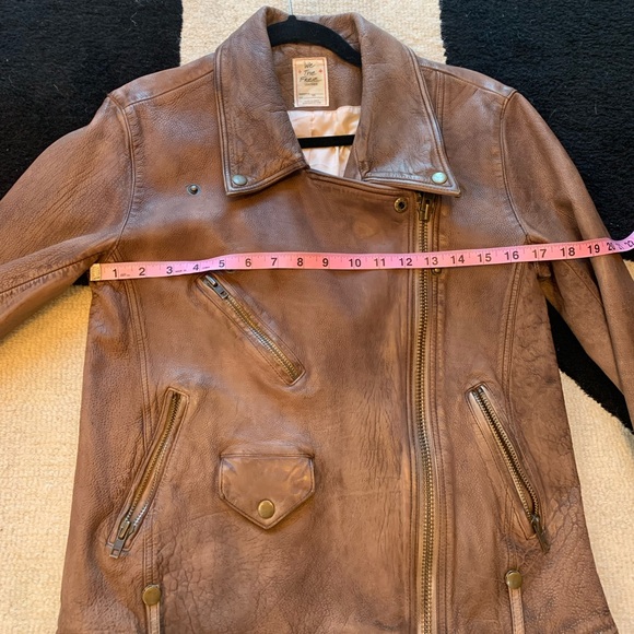 NWOT Free People Jealousy Leather Jacket Xsmall. Champagne. - Picture 9 of 14
